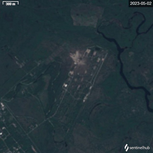 Image aérienne de l'usine de Pavlograd le 2 mai